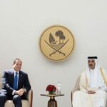 Egypt’s President Abdel Fattah al-Sisi meets Qatar’s Emir Sheikh Tamim