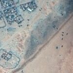 Satellite image shows vehicles in Zamzam Camp in North Darfur