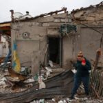 Aftermath of a Russian drone strike in Odesa