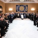 Pope Francis meets with personnel from Gemelli hospital and Vatican
