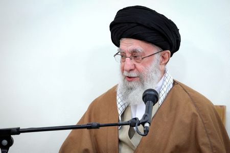 Iran's Supreme Leader Ayatollah Ali Khamenei meets with government officials