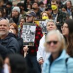 “Stand Up for Internationals” rally on the campus of Berkeley