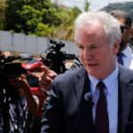 U.S. Senator Chris Van Hollen (D-MD) speaks to the media