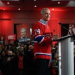 Canada’s Prime Minister Mark Carney attends a rally in Quebec