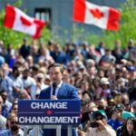 FILE PHOTO: Conservative Party of Canada leader Pierre Poilievre holds