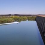 A view shows the Morelos Dam, which diverts Colorado River