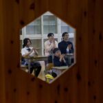 Tourists from abroad take part in a Japanese high school