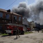 FILE PHOTO: Aftermath of a Russian drone attack in Kharkiv