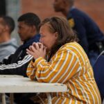 Joshlin Smith’s mother, Kelly, and co-accused sit during court trial