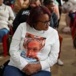 A supporter of Joshlin Smith, wearing a shirt with her