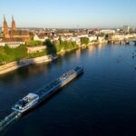 FILE PHOTO:  A drone view shows a barge on