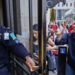 Pro-Palestinian protest held at Butler library at Columbia Nniversity