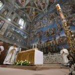 Pope Leo XIV conducts Mass in the Sistine Chapel at
