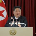 North Korean leader Kim Jong Un attending an event to