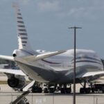 FILE PHOTO: Trump tours a Boeing 747-8 in West Palm