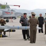 North Korea’s Kim oversees air drills