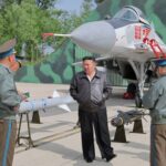 North Korea’s Kim oversees air drills