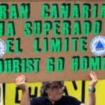 A demonstration calling for a change in the tourism model
