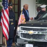 U.S. President Donald Trump welcomes South African President Cyril Ramaphosa