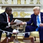U.S. President Donald Trump meets South African President Cyril Ramaphosa