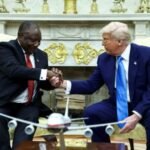 U.S. President Donald Trump meets South African President Cyril Ramaphosa