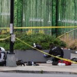 Aftermath of the shooting of two Israeli embassy staff in