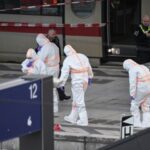 Aftermath of a knife attack at Hamburg’s main train station