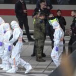 Aftermath of a knife attack at Hamburg’s main train station