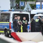 Aftermath of a knife attack at Hamburg’s main train station