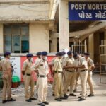 Aftermath of the Air India crash during take-off, in Ahmedabad