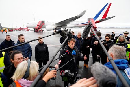 French President Macron visits Greenland