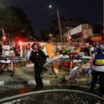 Aftermath of missile attack from Iran on Israel