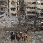 Aftermath of missile attack from Iran on Israel