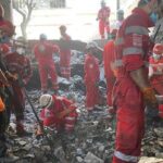 Iranian Red Crescent Society continues rescue efforts in rubble of