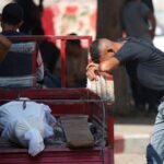 Funeral for Palestinians killed by Israeli fire while seeking aid