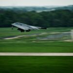 B-2 Spirit stealth bomber takes off at Whiteman Air Force