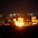 Russian drone and missile strike in Kyiv