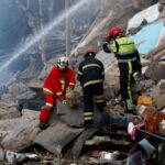 Aftermath of Russian drone and missile strikes, amid Russia’s attack