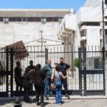 People gather at Mar Elias Church in Damascus