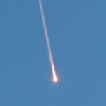 Missiles launched from Iran towards Israel are seen from Tubas