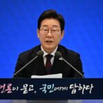 South Korea’s President Lee Jae Myung holds a press conference,