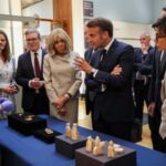 French President Macron visits Britain