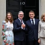French President Macron visits Britain