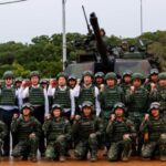Taiwan’s President Lai Ching-te poses for a group photo in