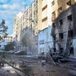 Aftermath of a Russian drone and missile attack in Lviv