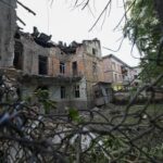 Aftermath of a Russian drone and missile attack in Lviv