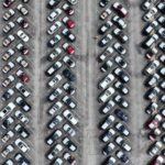 Cars at Port of Baltimore on the day U.S. President