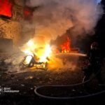 Aftermath of a Russian drone and missile attack in Lviv