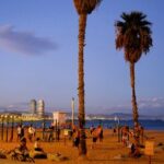 Warm autumn weather temperatures in Barcelona