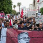Rally against Tunisian President Kais Saied on the fourth anniversary
